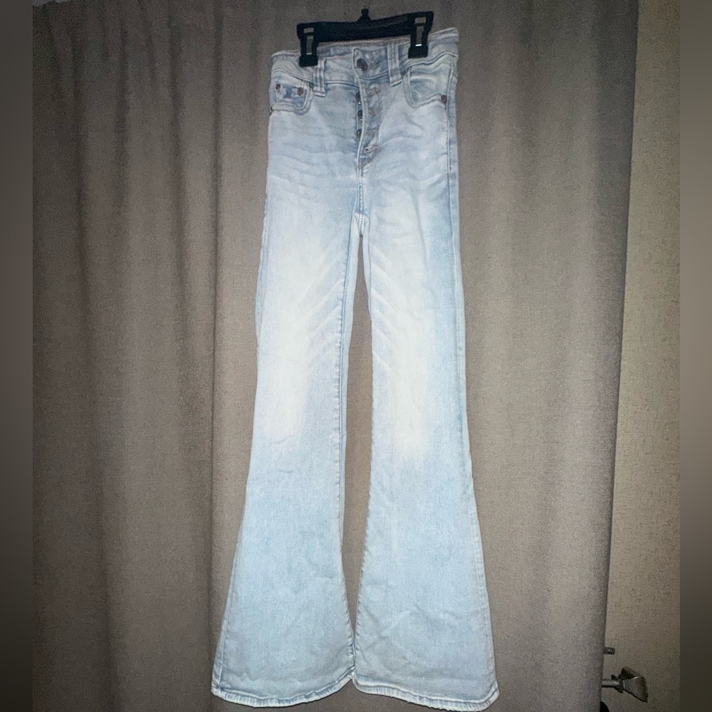 American eagle super hi-rise flare jeans